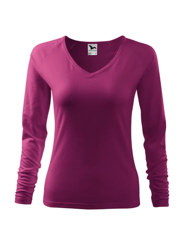 Koszulka bawełniana damska slim-fit Elegance Malfini fuksja
