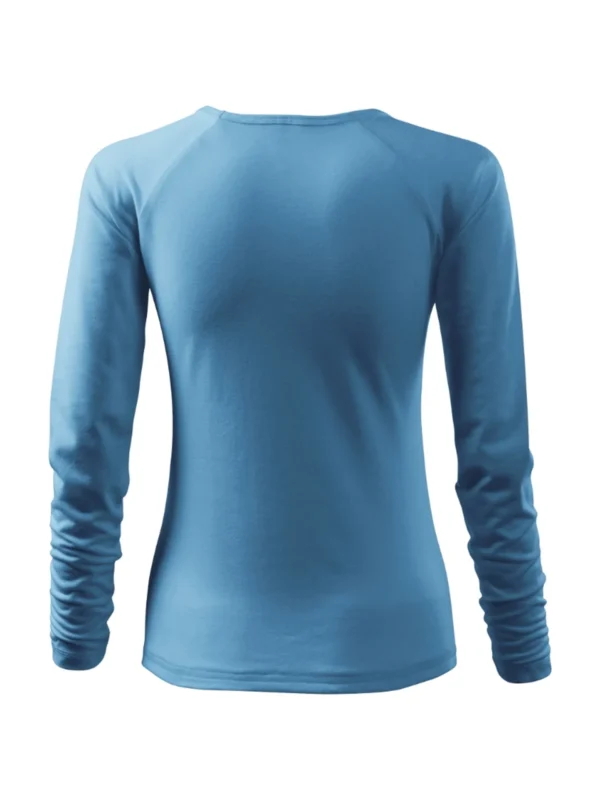 Koszulka bawełniana damska slim-fit Elegance Malfini niebieska lazurowa