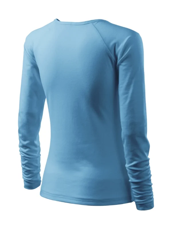 Koszulka bawełniana damska slim-fit Elegance Malfini niebieska lazurowa