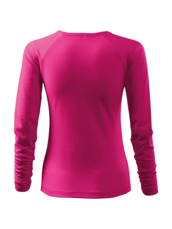 Koszulka bawełniana damska slim-fit Elegance Malfini różowa malinowa