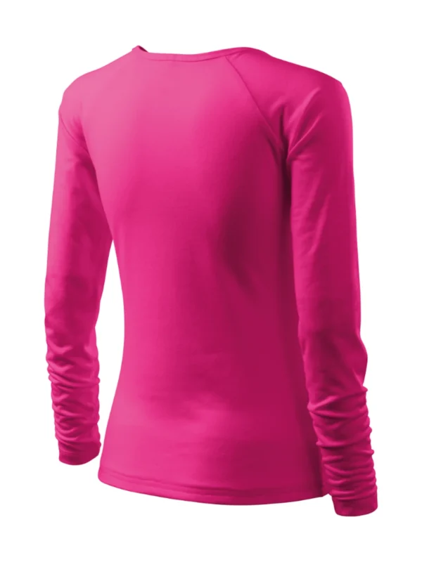 Koszulka bawełniana damska slim-fit Elegance Malfini różowa malinowa