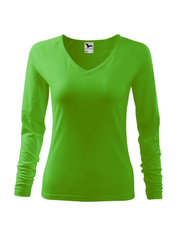 Koszulka bawełniana damska slim-fit Elegance Malfini zielona