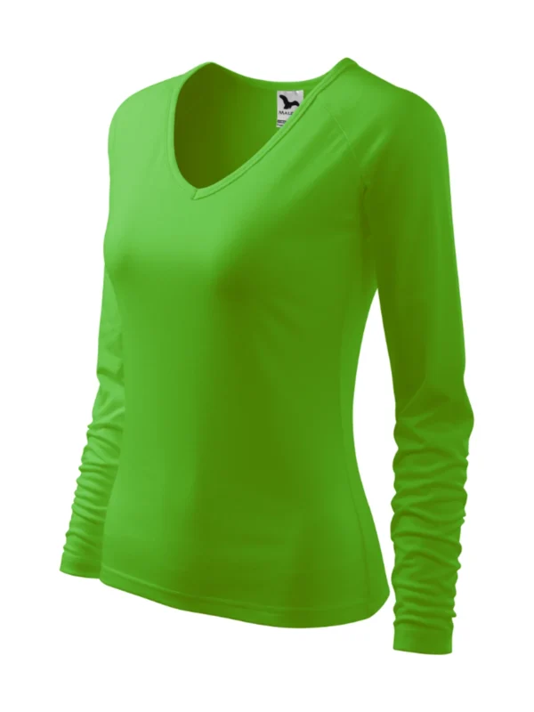 Koszulka bawełniana damska slim-fit Elegance Malfini zielona