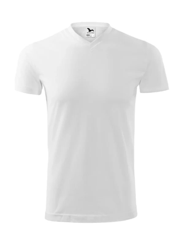 Koszulka bawełniana Heavy V-neck Malfini biała