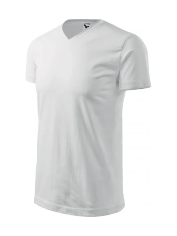 Koszulka bawełniana Heavy V-neck Malfini biała