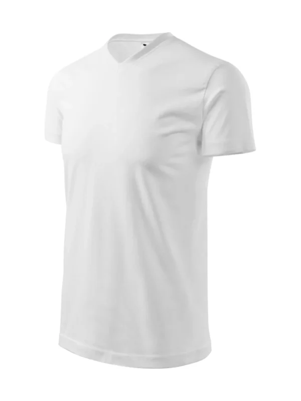 Koszulka bawełniana Heavy V-neck Malfini biała