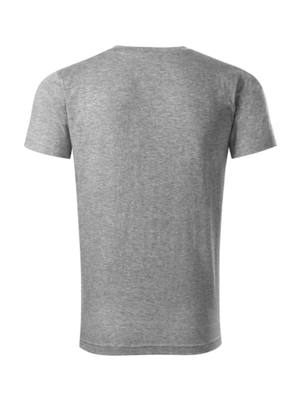 Koszulka bawełniana Heavy V-neck Malfini ciemnoszara melanż