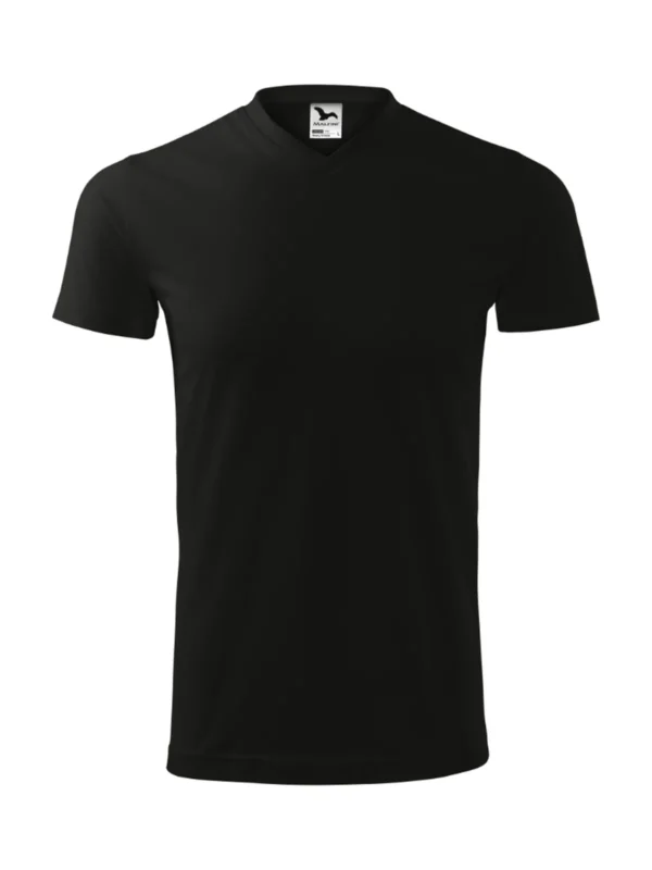 Koszulka bawełniana Heavy V-neck Malfini czarna