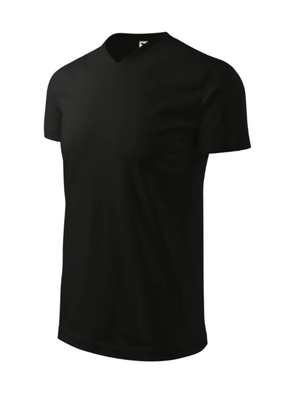 Koszulka bawełniana Heavy V-neck Malfini czarna