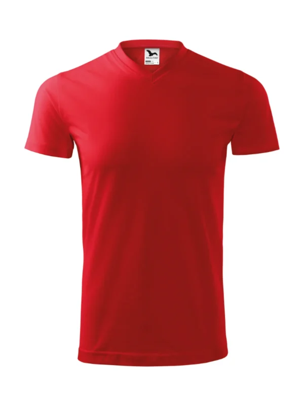 Koszulka bawełniana Heavy V-neck Malfini czerwona