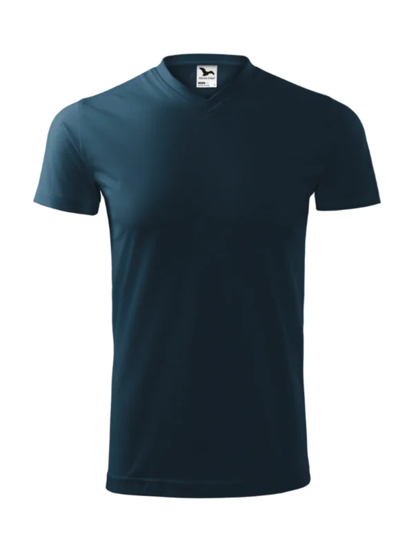 Koszulka bawełniana Heavy V-neck Malfini granatowa