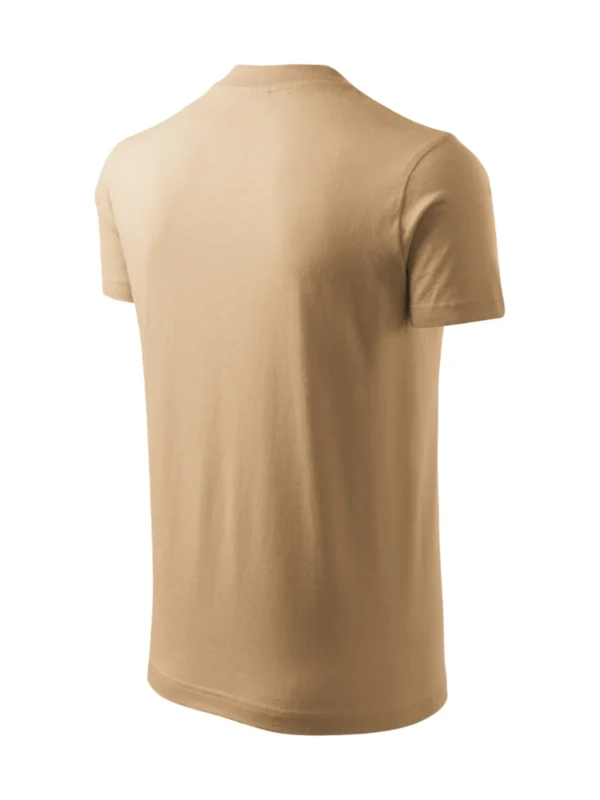 Koszulka bawełniana V-neck Classic Malfini beżowa piaskowa