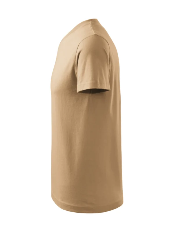 Koszulka bawełniana V-neck Classic Malfini beżowa piaskowa