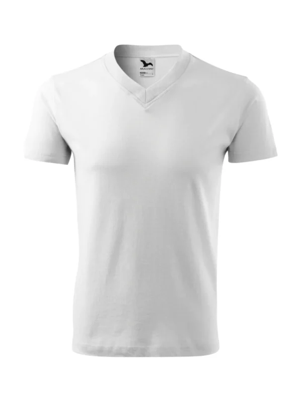 Koszulka bawełniana V-neck Classic Malfini biała