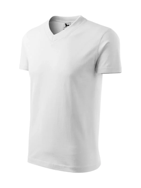 Koszulka bawełniana V-neck Classic Malfini biała
