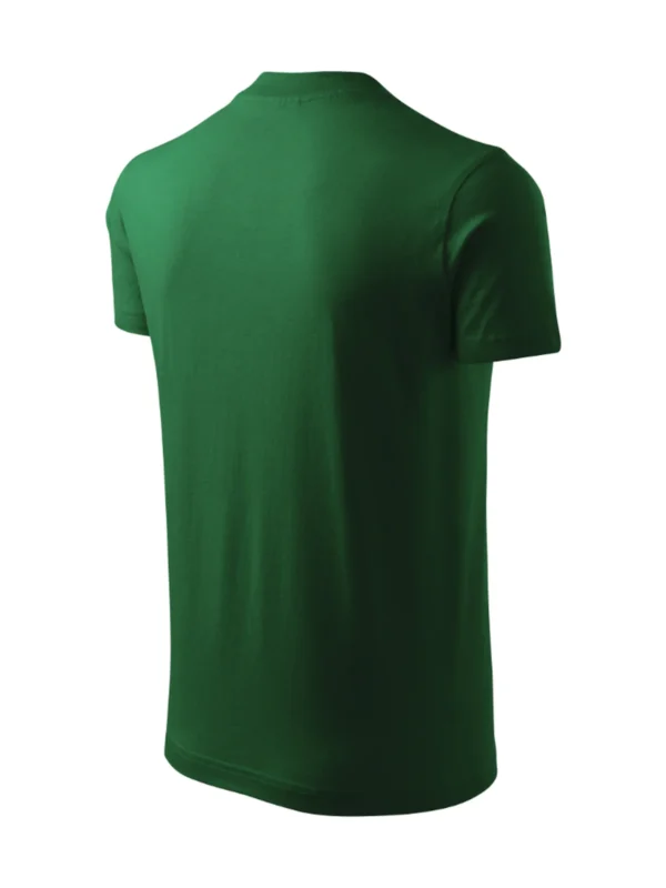 Koszulka bawełniana V-neck Classic Malfini butelkowa zieleń