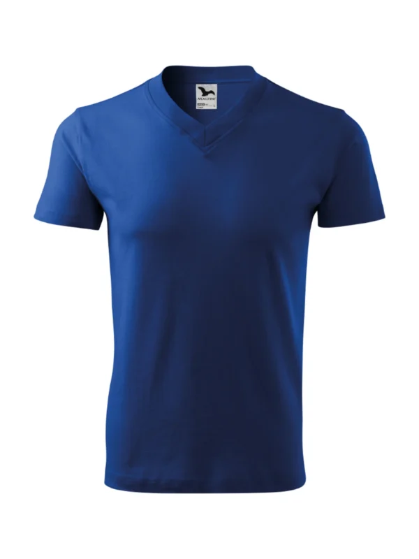 Koszulka bawełniana V-neck Classic Malfini chabrowa