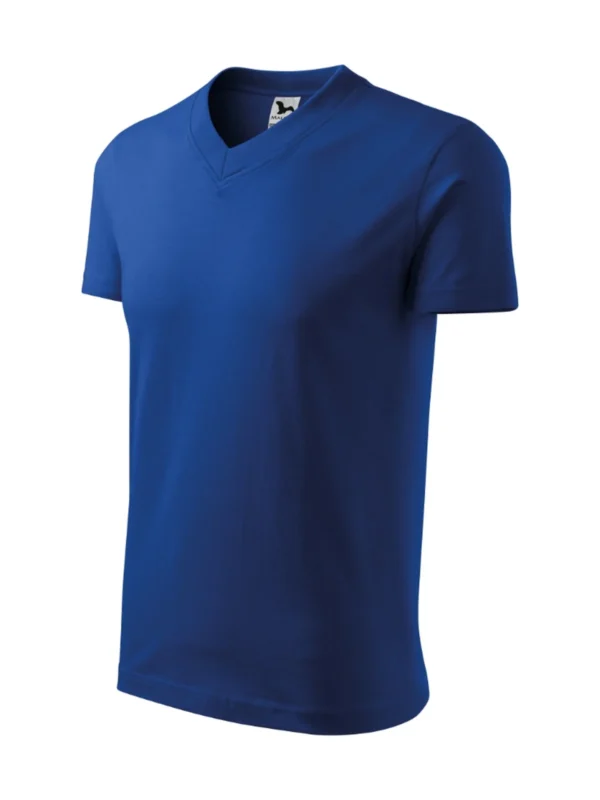 Koszulka bawełniana V-neck Classic Malfini chabrowa