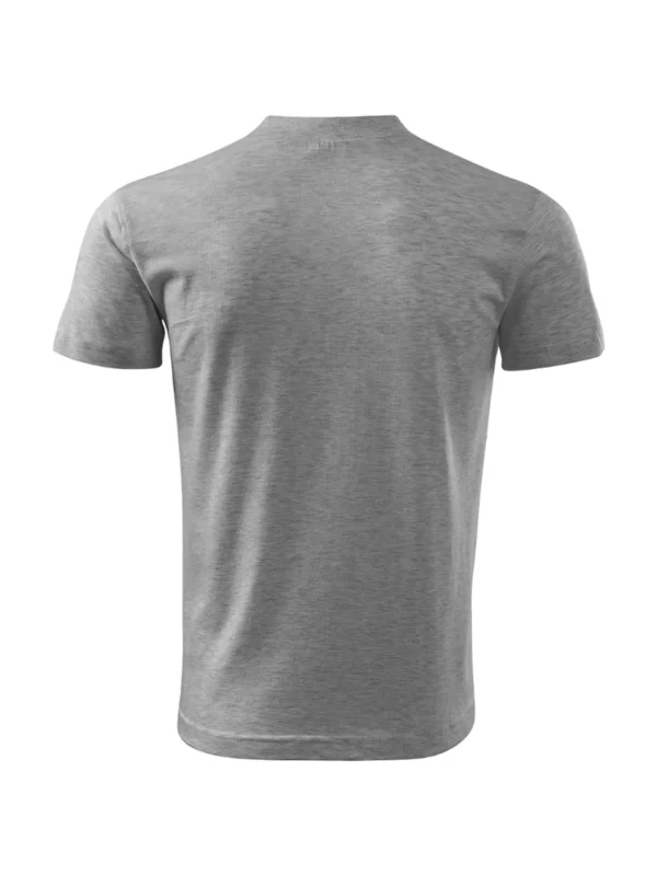 Koszulka bawełniana V-neck Classic Malfini ciemnoszara melanż