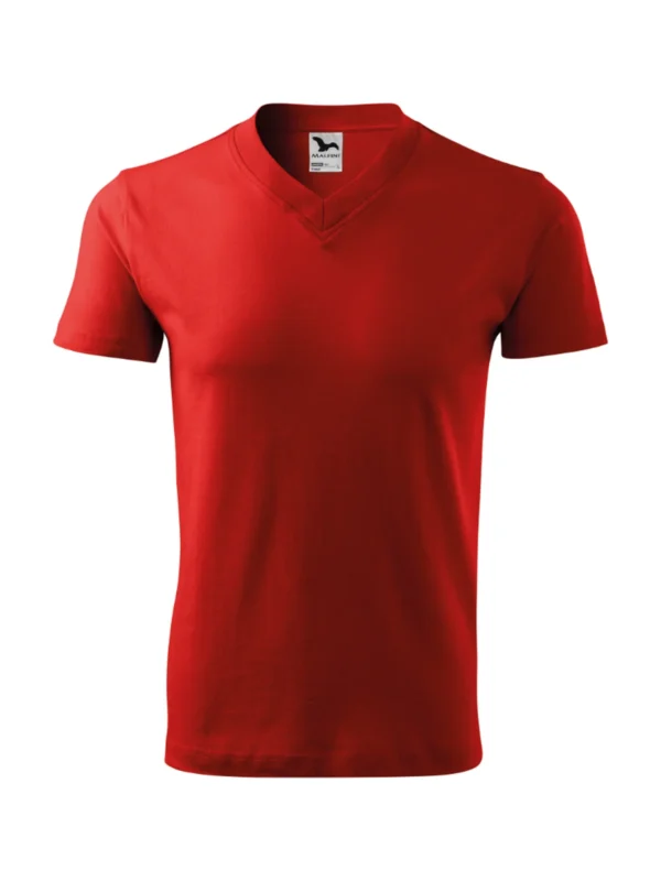 Koszulka bawełniana V-neck Classic Malfini czerwona