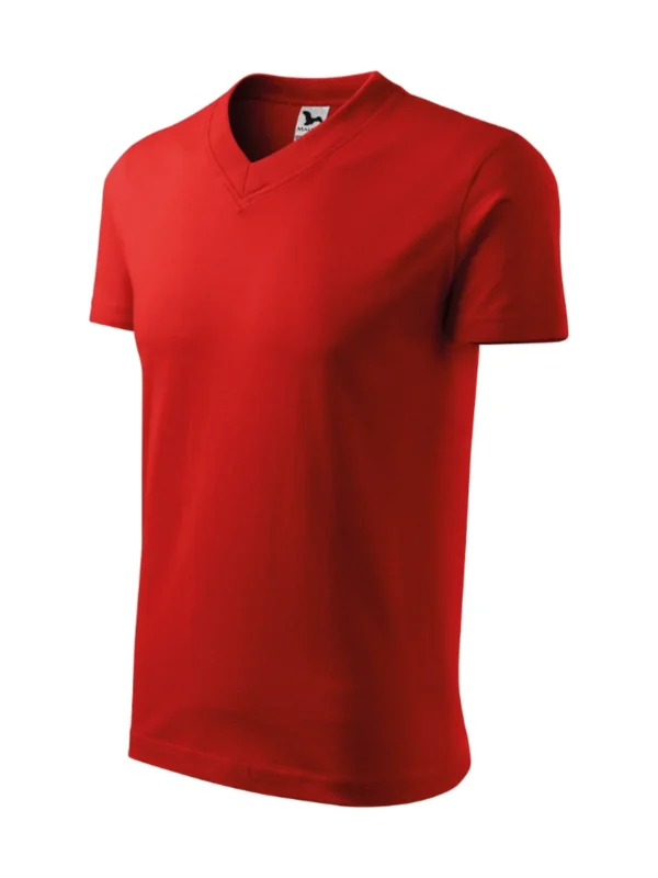 Koszulka bawełniana V-neck Classic Malfini czerwona