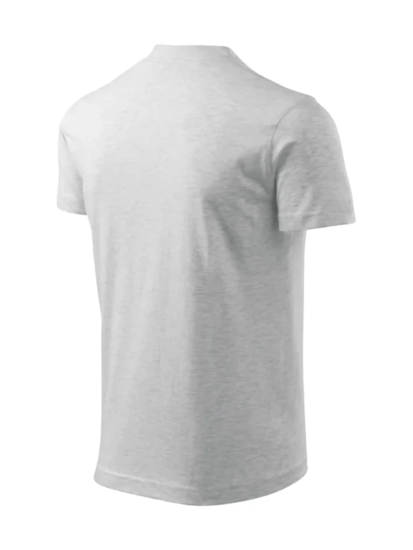 Koszulka bawełniana V-neck Classic Malfini jasnoszara melanż
