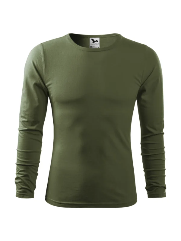 Koszulka bawełniana z długim rękawem Fit-T LS Malfini zielona khaki