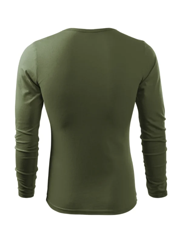 Koszulka bawełniana z długim rękawem Fit-T LS Malfini zielona khaki