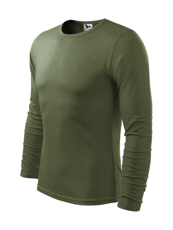 Koszulka bawełniana z długim rękawem Fit-T LS Malfini zielona khaki