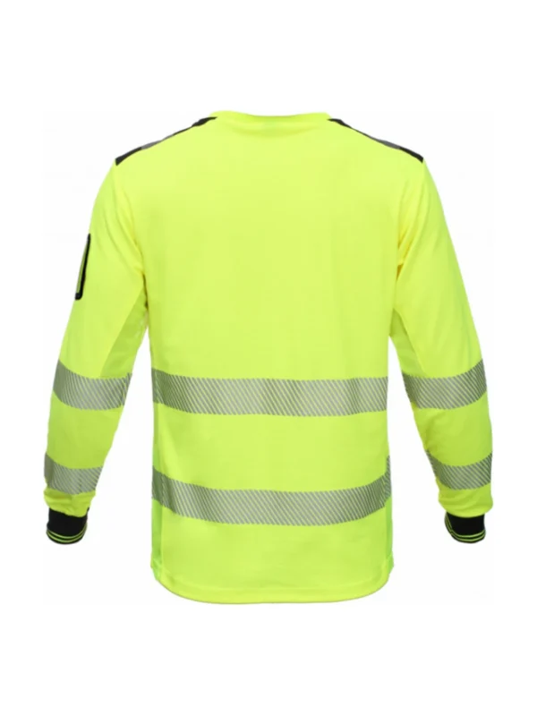 Koszulka robocza o wysokiej widoczności z paskami odblaskowymi BoSafety RICO LONG Hi-vis Klasa 2 zółta