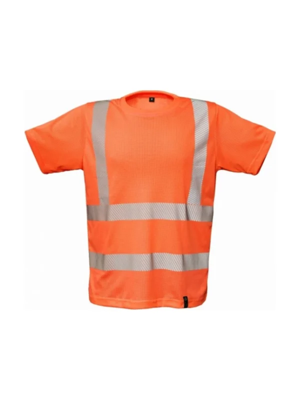 Koszulka robocza odblaskowa BoSafety AEROMESH Hi-vis Klasa 2 tkanina siateczkowa pomarańczowa