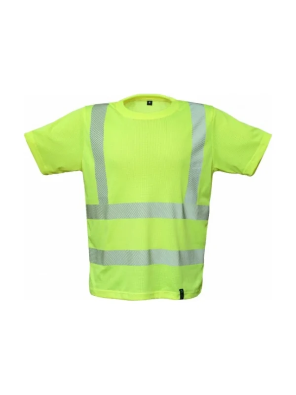 Koszulka robocza odblaskowa BoSafety AEROMESH Hi-vis Klasa 2 tkanina siateczkowa zółta