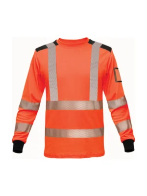Koszulka robocza odblaskowa BoSafety RICO LONG Hi-vis Klasa 3 pomarańczowa