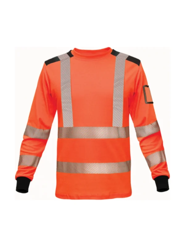 Koszulka robocza odblaskowa BoSafety RICO LONG Hi-vis Klasa 3 pomarańczowa