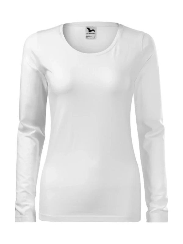 Koszulka slim-fit bawełniana damska Slim Malfini biała