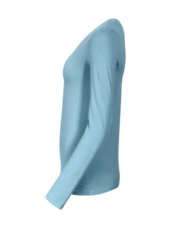 Koszulka slim-fit bawełniana damska Slim Malfini błękitna