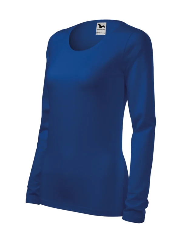 Koszulka slim-fit bawełniana damska Slim Malfini chabrowa