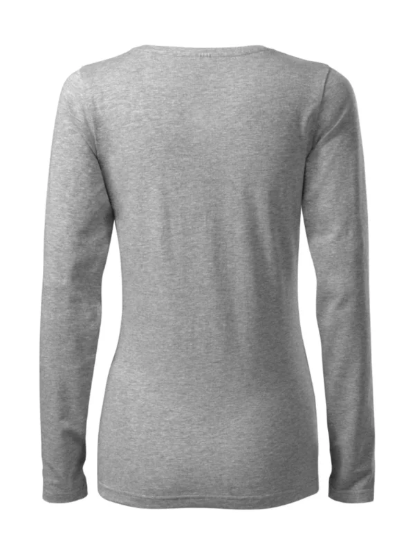 Koszulka slim-fit bawełniana damska Slim Malfini ciemnoszara melanż