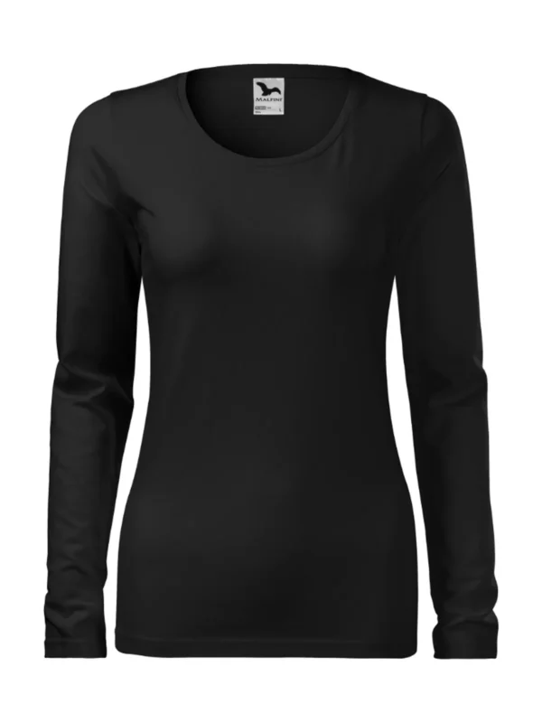Koszulka slim-fit bawełniana damska Slim Malfini czarna