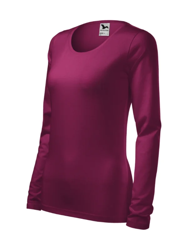 Koszulka slim-fit bawełniana damska Slim Malfini fuksja