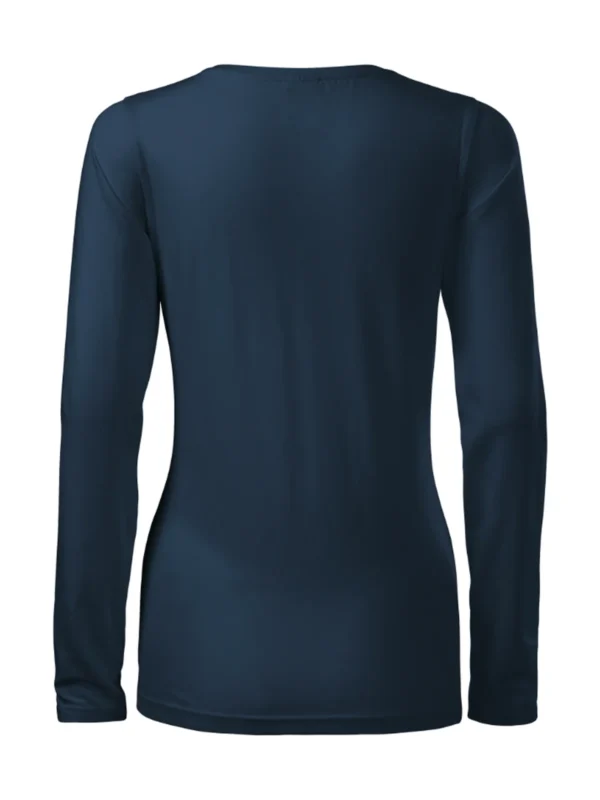 Koszulka slim-fit bawełniana damska Slim Malfini granatowa