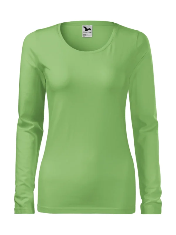 Koszulka slim-fit bawełniana damska Slim Malfini jasnozielona