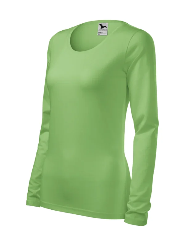 Koszulka slim-fit bawełniana damska Slim Malfini jasnozielona