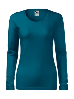Koszulka slim-fit bawełniana damska Slim Malfini petrol blue