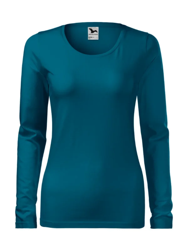 Koszulka slim-fit bawełniana damska Slim Malfini petrol blue