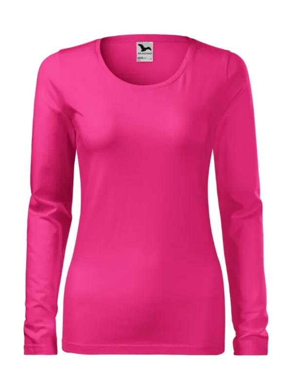 Koszulka slim-fit bawełniana damska Slim Malfini purpurowa