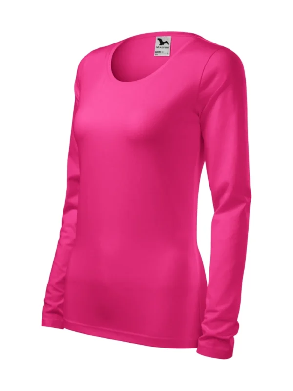 Koszulka slim-fit bawełniana damska Slim Malfini purpurowa