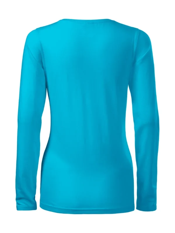 Koszulka slim-fit bawełniana damska Slim Malfini turkusowa