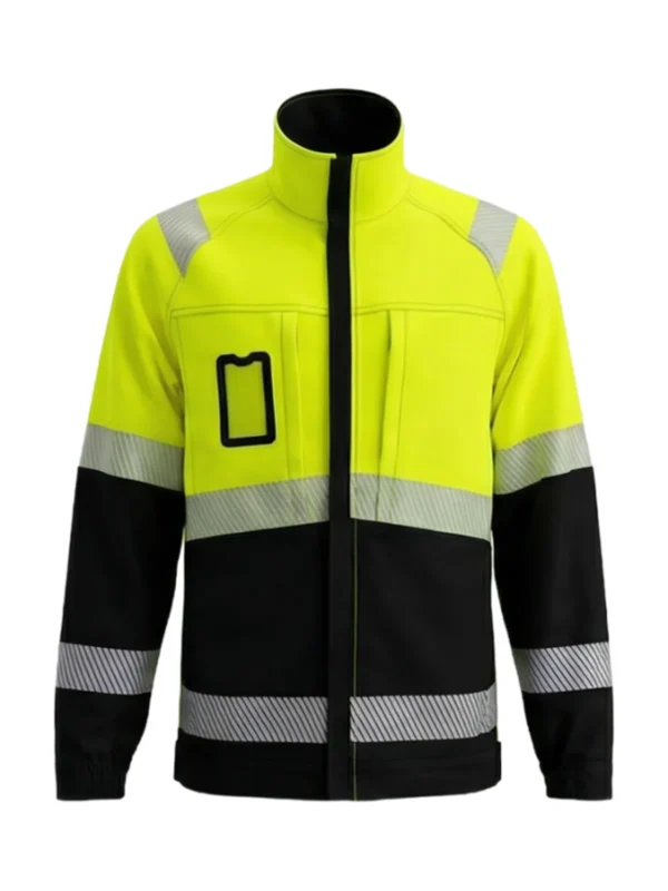 Kurtka robocza BoSafety JK-COMBO-C2- komfort bawełny i elastyczność technologii stretch HI-VIS ostrzegawcza zółta