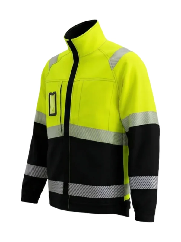 Kurtka robocza BoSafety JK-COMBO-C2- komfort bawełny i elastyczność technologii stretch HI-VIS ostrzegawcza zółta